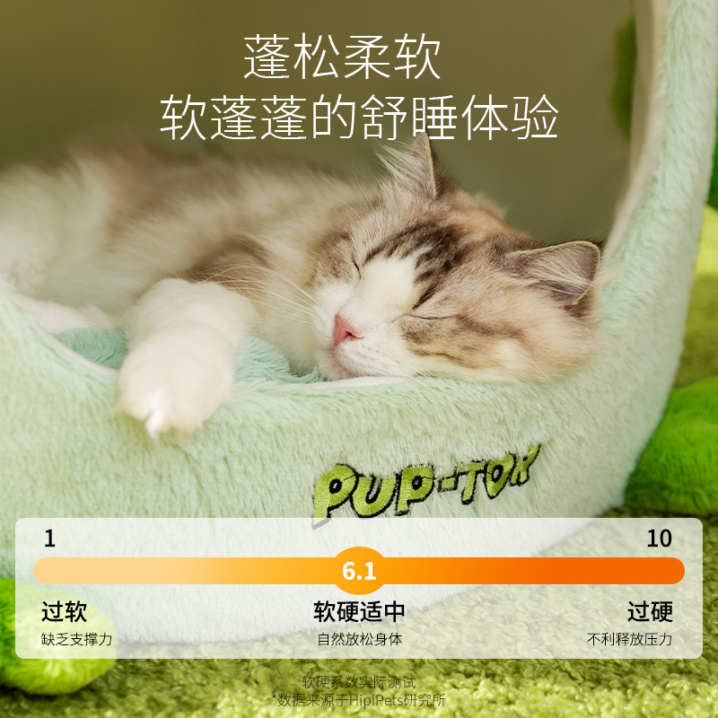 Otoño y invierno gatos extraños lindos dibujos animados ranas gatos nido Teddy perros pequeños perros cálidos a prueba de viento mascotas nido