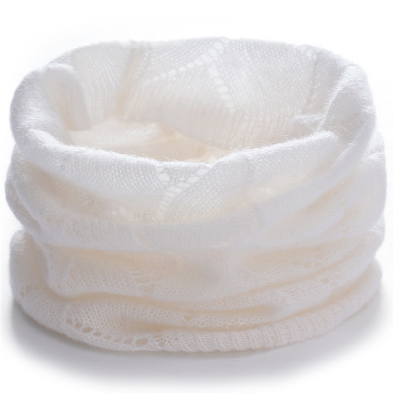 Lekasha cashmere neck warmer for women, featuring a hollowed-out, thin knit design, providing warmth, protection from the cold, and support for the cervical spine, making it a versatile accessory