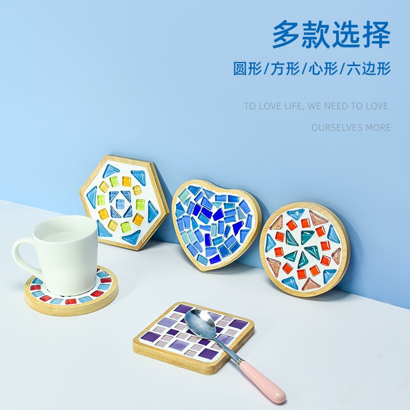 モザイクコースター手作り diy 手作り子供材料パッケージ親子アクティビティ幼稚園おもちゃギフト diy|undefined