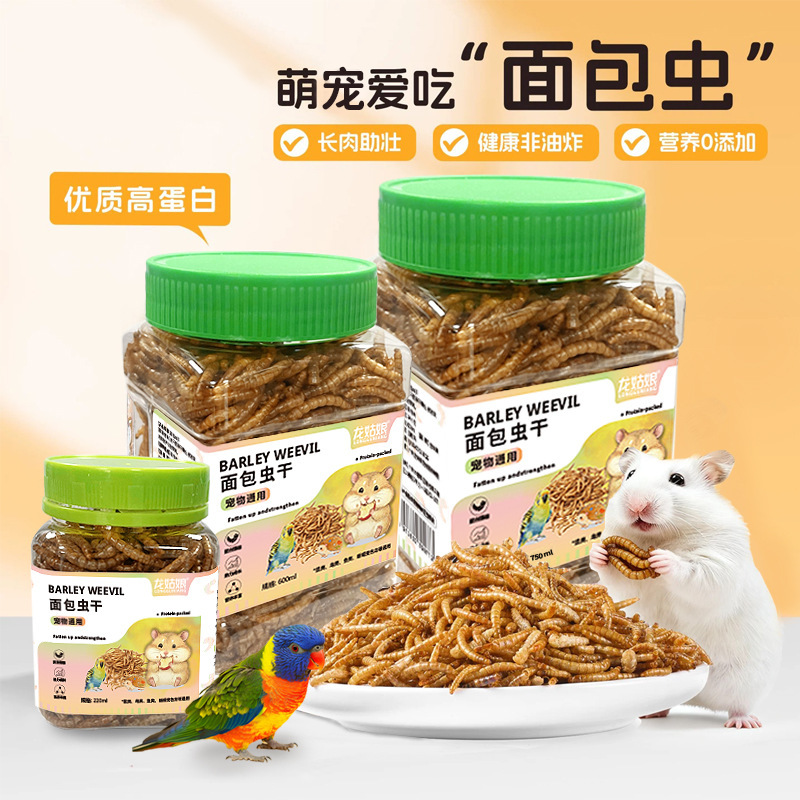 Mealworm Pet Food Snacks Feed Freeze-Dried Mealworms High-Protein Nutritional Snacks for Hamsters and Rabbits Mealworm Pet Food Snacks Feed Freeze-Dried Mealworms High-Protein Nutritional Snacks for Hamsters and Rabbits