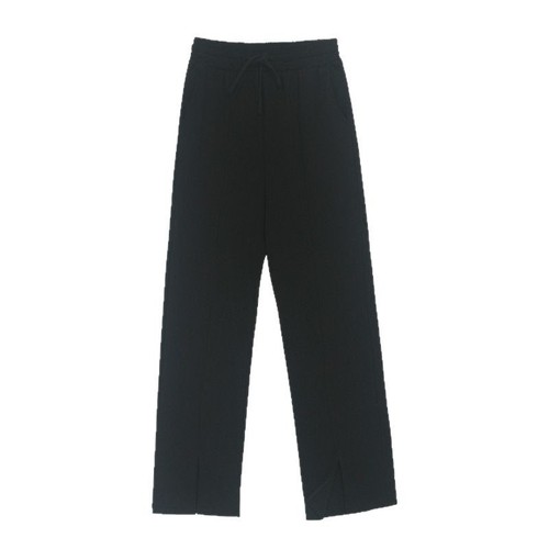 Women's Black Split Leggings 2025 New Summer Thin Slimming Loose Fit High-Waisted Flowy Wide Leg Pants for Students