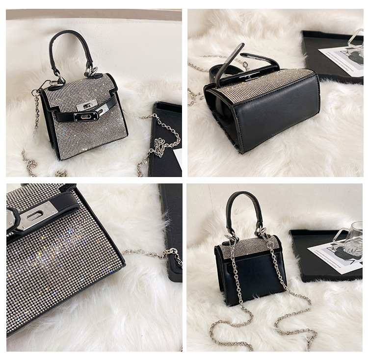 New Fashion Diamond-studded Mini Square Bag display picture 33