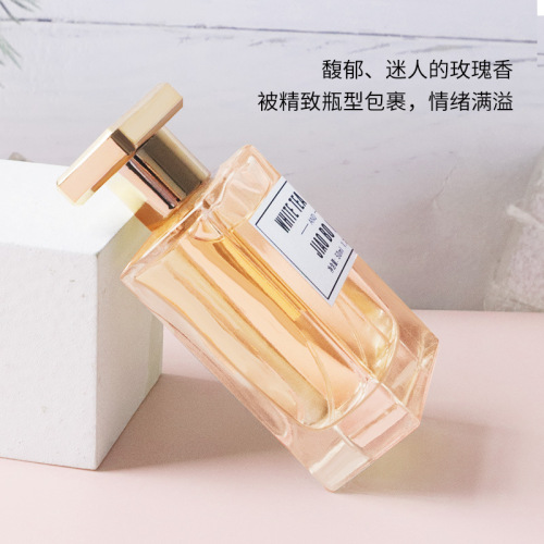 [Factory Direct Sales] White Tea Rose Women's Floral Perfume Fresh Light Fragrance E-commerce Wholesale Dropshipping