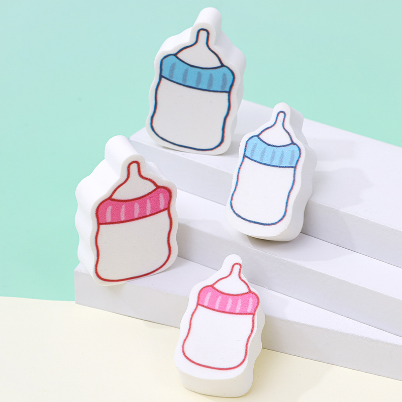 Botella de leche personalizada de fábrica, soplo de polvo plano, no comer polvo, esponja de maquillaje súper suave sin látex, colchón de aire, herramientas de belleza al por mayor