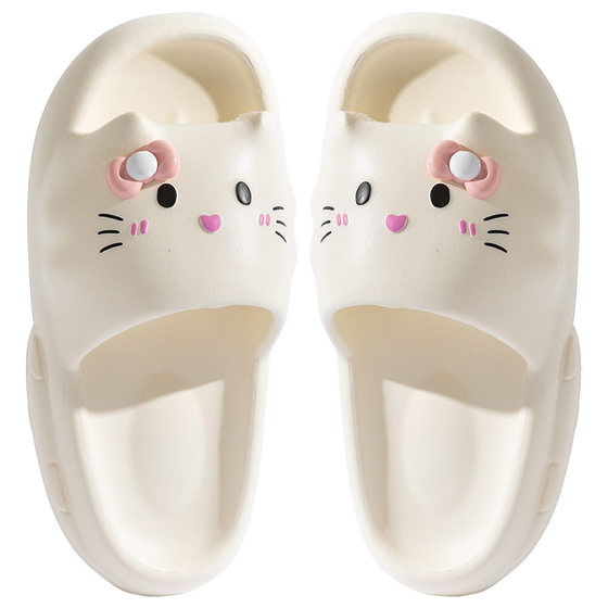 Stomp Sense EVA Thick Bottom Cute Kitten Sandals and Slippers Women's Summer Girls' Home Bathroom Non-slip Sandals