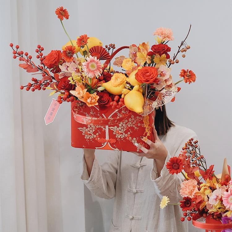 新款福桶装饰品春节乔迁婚房抱抱桶插桶乔迁抱抱福桶diy批发