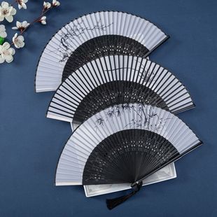 New Elegant Elegant Folding Fan Chinese Style Ancient Style Hanfu Creative Matching Fan Portable with Fan
