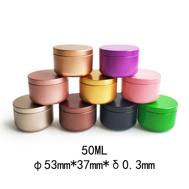Spot 50ml Japanese Tea Can 53*37mm Coffee Powder Candle Can Sealed Aluminum Can Small Tea Can Aluminum Box Wholesale