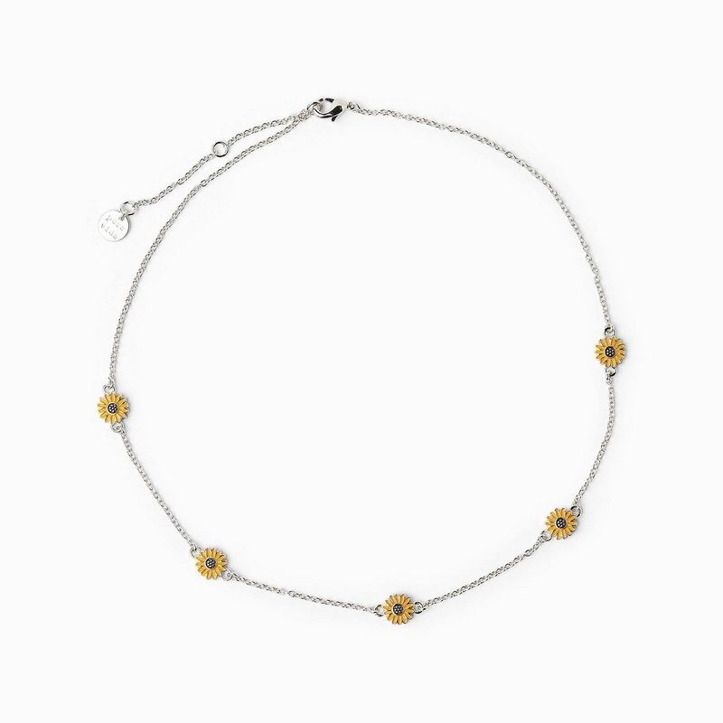 Flower Pattern Women'S Gender Wholesale Jewelry Simple Style Flower Alloy Necklace