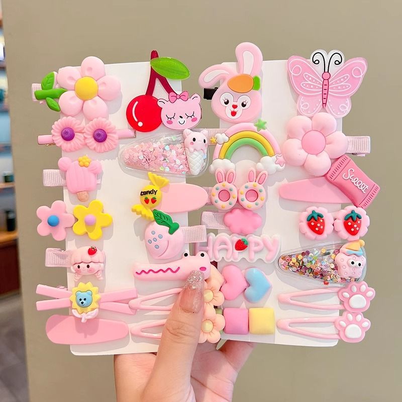 Cutie Kids Hairpin Set Coreano Baby Broken Hairpin Girl Back Brain Hairpin tocado de dibujos animados conejo frange clip