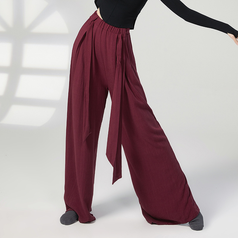 Modern dance pants women's loose wide-leg pants classical dance pants Chinese dance practice clothes body training clothing
