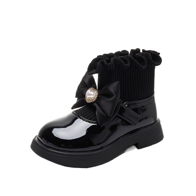 Environmentally Friendly Materials Girls' Boots Autumn and Winter New Style Martin Boots Girls' Fashionable Mid-Calf Children's Shoes Comfortable Short Boots