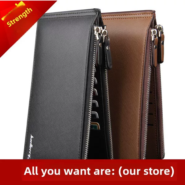 Cross-border in stock Men's Long Coin Purse Card Holder Men's Multi-card Credit Card Holder Simple Wallet in stock Wholesale