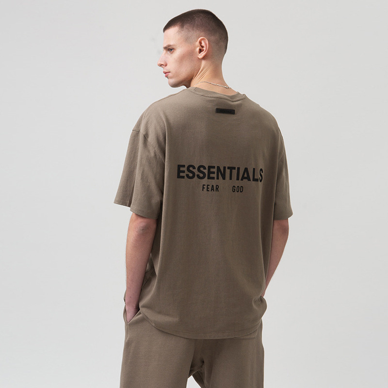 2023 primavera y verano American Essentials marca de moda pesada camiseta Street FOG algodón manga corta de los hombres de estilo High Street