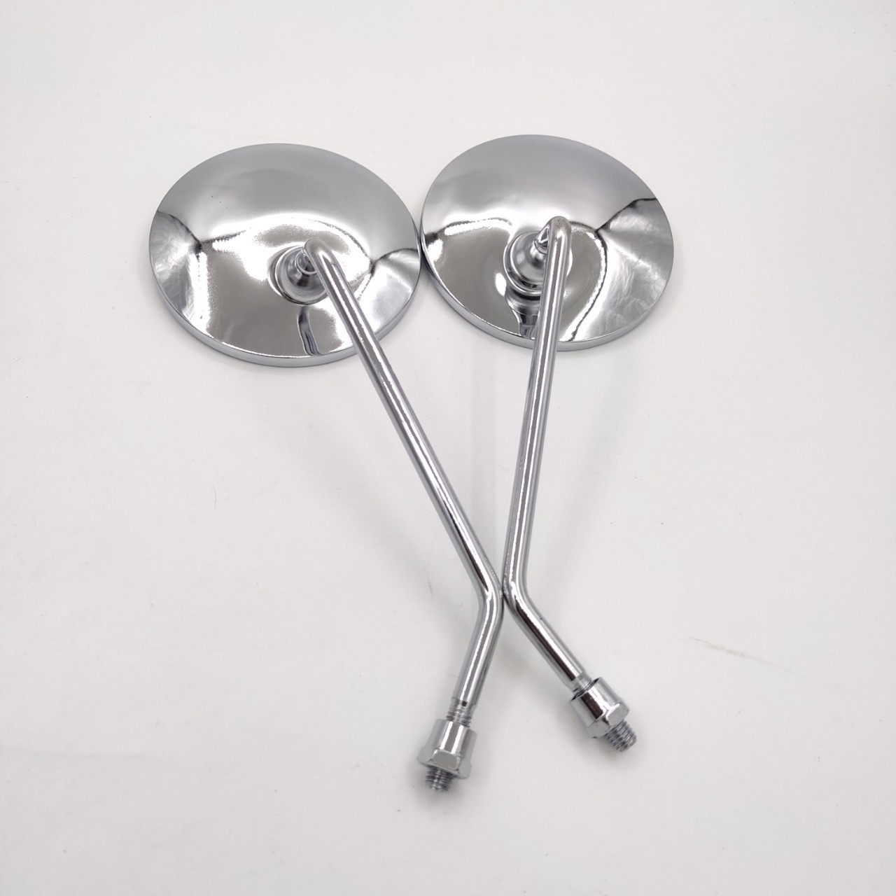 Motorcycle Modified Rearview Mirror Electric Vehicle Rearview Mirror Round Mirror Retro Electroplated Round Rearview Mirror Prince Rearview Mirror