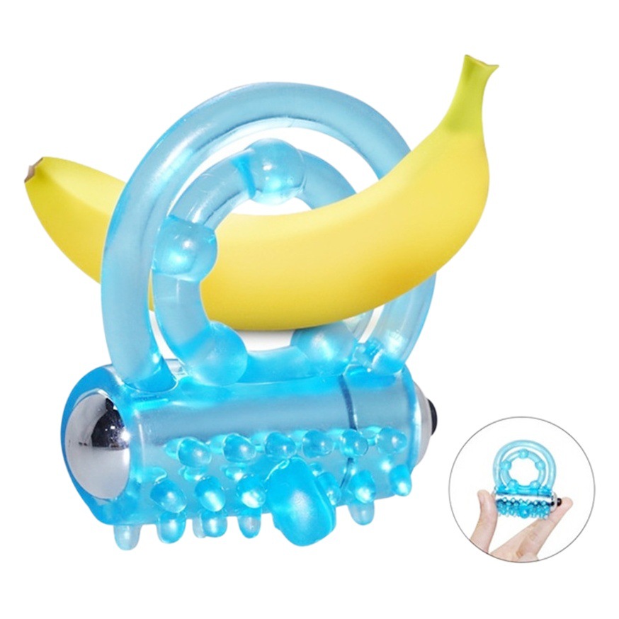 Yifeng men's vibration lock ring concentric double ring electric Yin shock device couple sharing ring adult sex toys