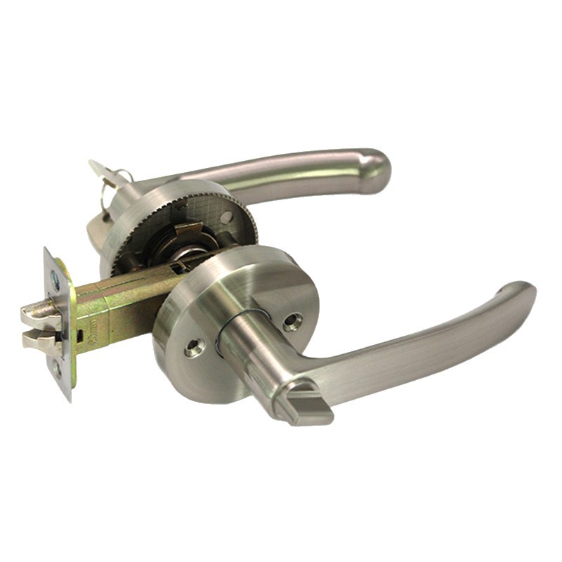 Personalizado estilo americano de tres barras tipo bola de mano cerradura interior habitación general puerta de madera cerradura de lengua única cerradura de mango de baño