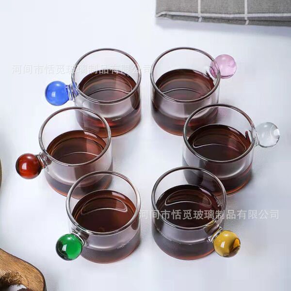 Glass coffee small cute tea cup