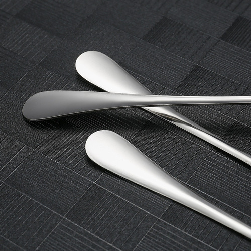 Stainless steel Korean spoon creative long handle spoon household children's rice spoon round head dessert spoon wholesale