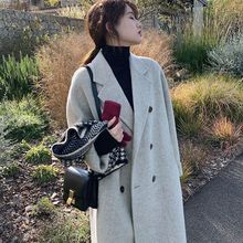 小香风毛呢外套女2023年冬季新款加厚中长款韩系呢子大衣网红学生