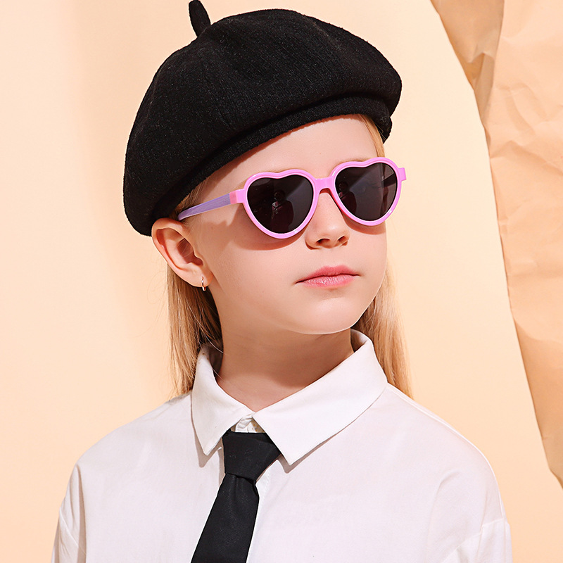 Style Silicone Love Sunglasses For Boys And Girls,Fashionable Sunshade And Anti-UVSunglasses S8316