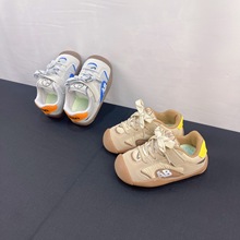 2025秋季新款儿童鞋批发男童皮面软底板鞋女童韩版德训鞋小童板鞋