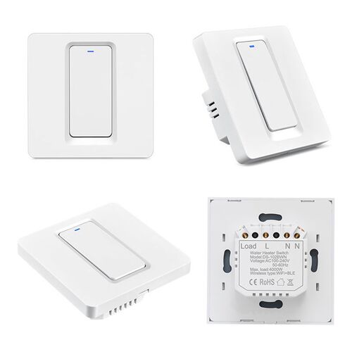European Standard Graffiti Smart Button Switch Remote Control Smart WiFi Voice Control 20A/40A High-Power Water Heater