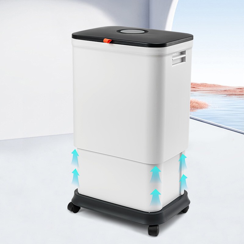 Kitchen Bend-Free Household Trash Can with Lid, Large Liftable Sanitary Bucket, High-Looking Variable Capacity Trash Can Kitchen Bend-Free Household Trash Can with Lid, Large Liftable Sanitary Bucket, High-Looking Variable Capacity Trash Can