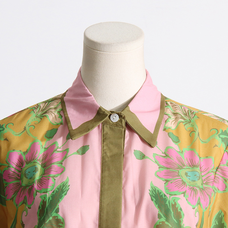 Summer Unique Print Design Shirt Top Casual Shorts Suit Women Two Piece Suit 9 Summer Unique Print Design Shirt Top Casual Shorts Suit Women Two Piece Suit