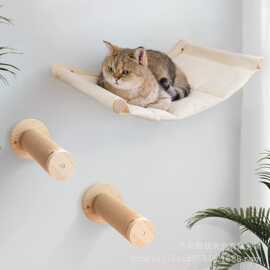猫爬架木制猫墙架室内猫楼梯壁挂架猫栖息平台猫咪壁架实木猫爬架