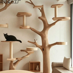 树干猫爬架实木猫架跳台一体猫窝家用原木猫树豪华别墅猫抓柱