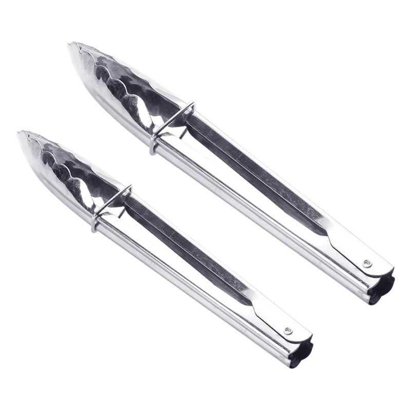 Stainless steel bread clip 7-inch plum mini food clip outdoor barbecue carbon clip food clip barbecue clip wholesale