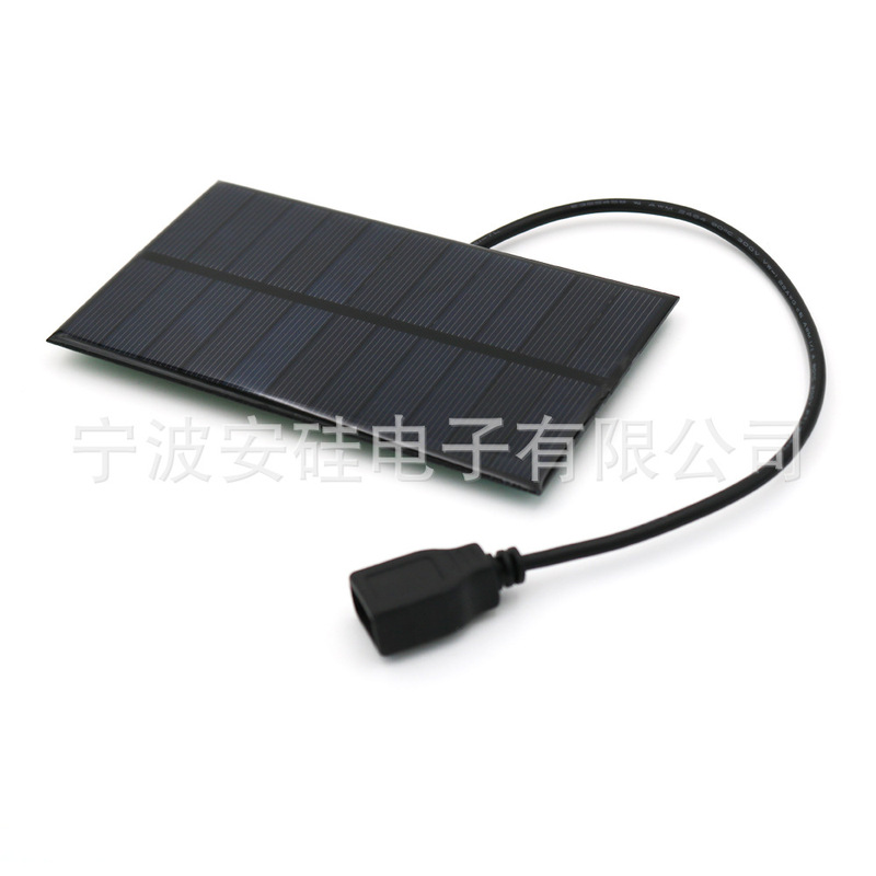 5V 1.65W 300mA 6v6wdc with USB female port 5.5V rechargeable solar panel