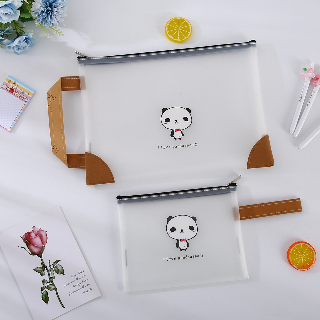 科目分类文件收纳学生分类大容量试卷书学习ins韩式文件袋