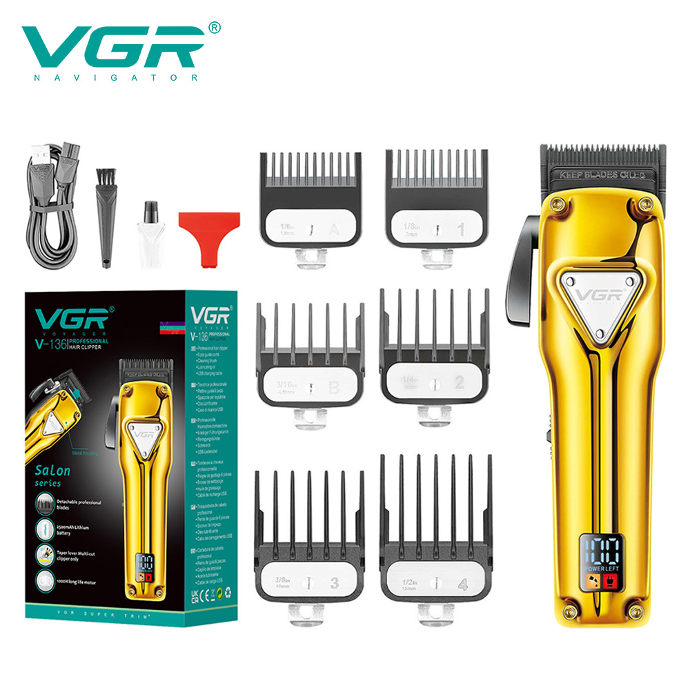 Tagliacapelli elettrico da uomo, rifinitore per capelli in metallo, strumento professionale da salone per lo styling domestico._voghion.com