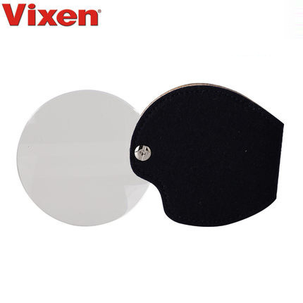 VIXEN威信光学圆形放大镜2.5倍红色便携式折叠老人看书读报放大镜