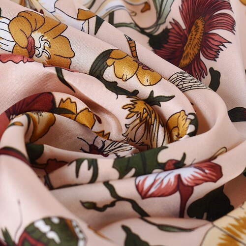  summer new style plain floral fashion small square scarf satin silk 70*70 square silk scarf wholesale cross-border