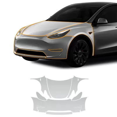 Car Paint Tesla 3/Y/X/S Special Car-Specific Film Invisible Car Cover Tpu Surface Protective Film Scratch-Resistant Paint Surface (Car paint protective film) - model-x-22-23-car-head-film-package
