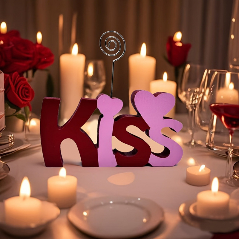 Decoración de la sala de estar muebles decoración alfabética escritorio artesanía de madera decoración de boda