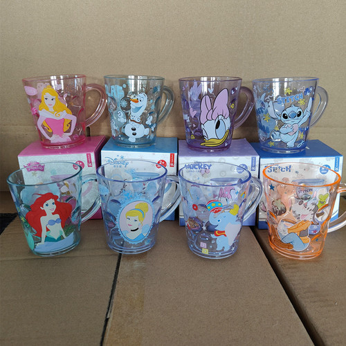Disney children's saliva cup for children to drink water and fall-proof household cartoon milk cup for baby brushing teeth and mouthwash cup
