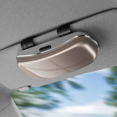Car-Mounted Glasses Case, Sun Visor Car Glasses Clip/Bill Clip - new-eyeglass-case-champagne-gold-can-be-shipped-on-behalf-of-others