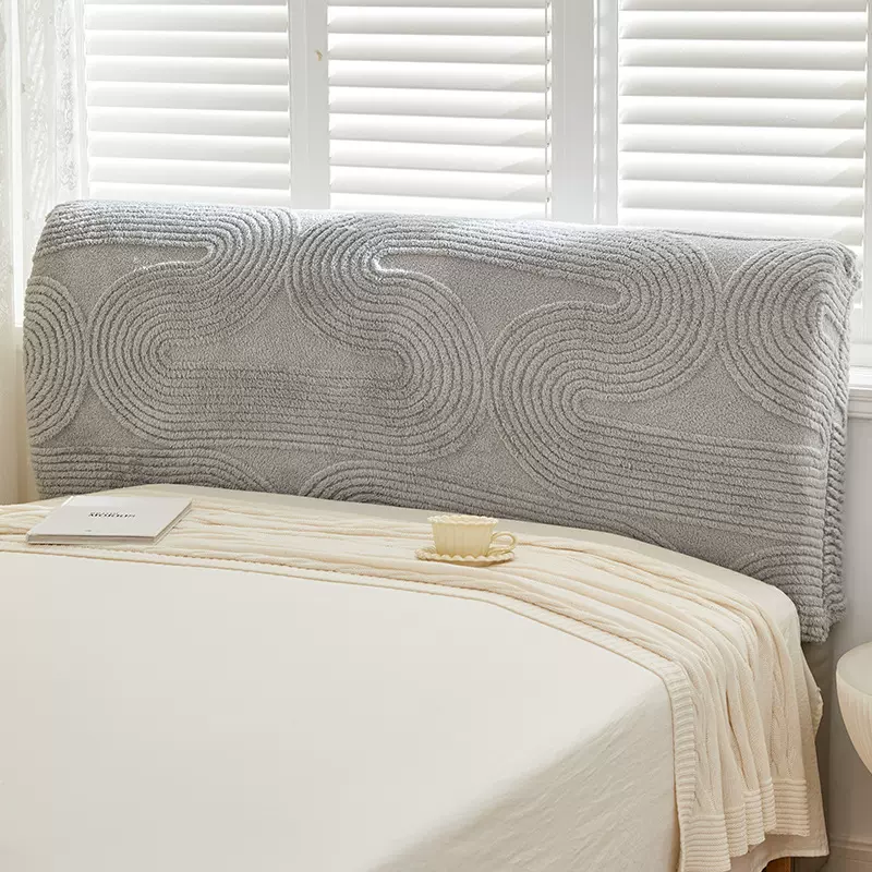 双面舒棉绒床头套罩2024新款简约现代全包防尘床头遮丑床靠背罩套