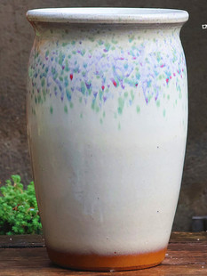 Handmade Simple European Style Coarse Pottery Old Pile Pottery Pot Breathable Purple Sand Fleshy Flower Pot Household Bougainvillea Rose Orchid Flower Pot