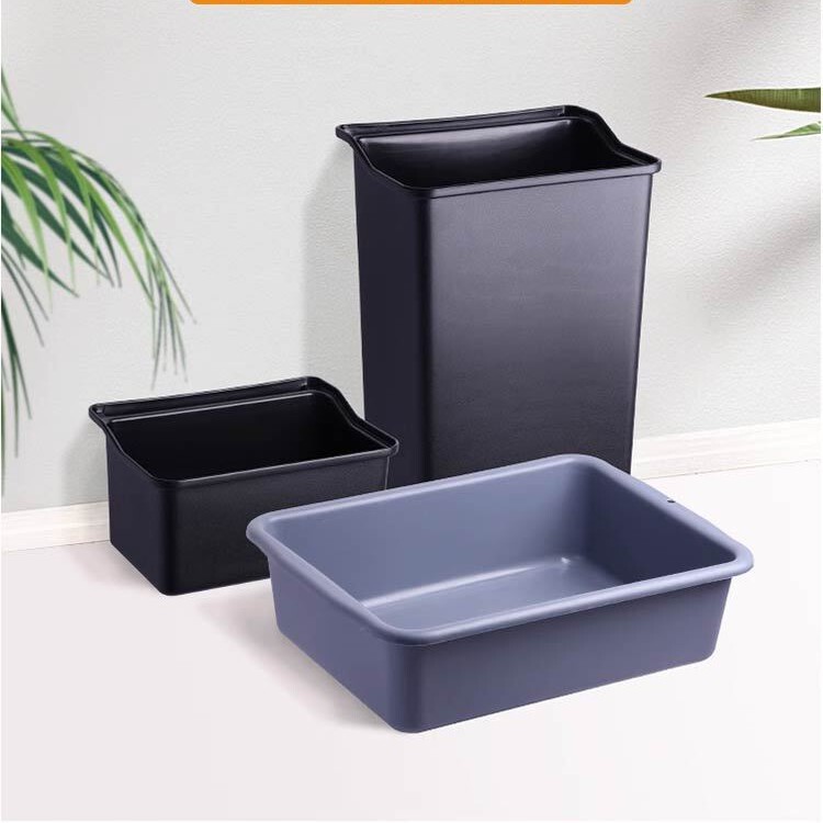 Rectangular Plastic Food Waste Container for Restaurant Carts and Bins