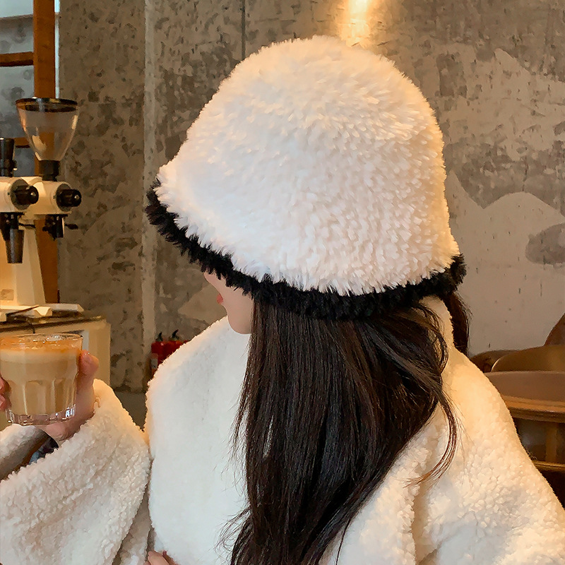 Plüschmützen für Kinder zum Warmhalten im Herbst und Winter Strickmützen für Fischer Vermietermützen Mützen aus Wassermelonenhaut Winterwollmützen mit runder Oberseite_voghion.com