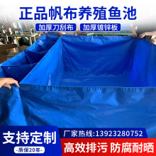 折叠帆布鱼池蓄水池水池防水布养殖养鱼池塑料刀刮布布罩养鱼水箱