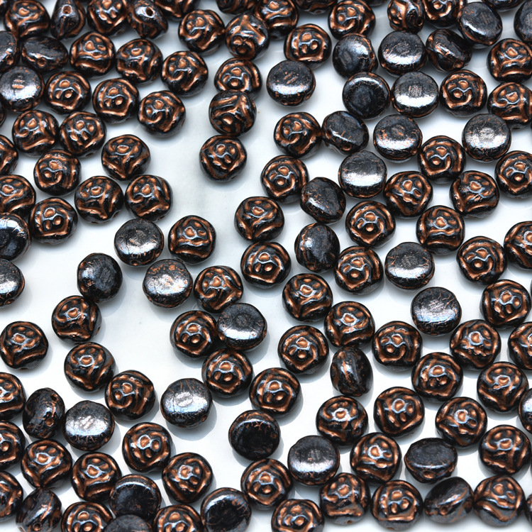 Nuevo checa perlas de vidrio preciosa Bossa Rosa 29 colores 8mm,12mm perlas sueltas 100g paquete