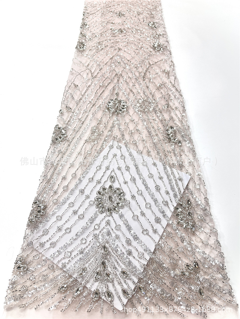 Alta sensación de comercio exterior transfronterizo Oriente Medio África vestido vestido tela de diamante de cuentas de lenteja