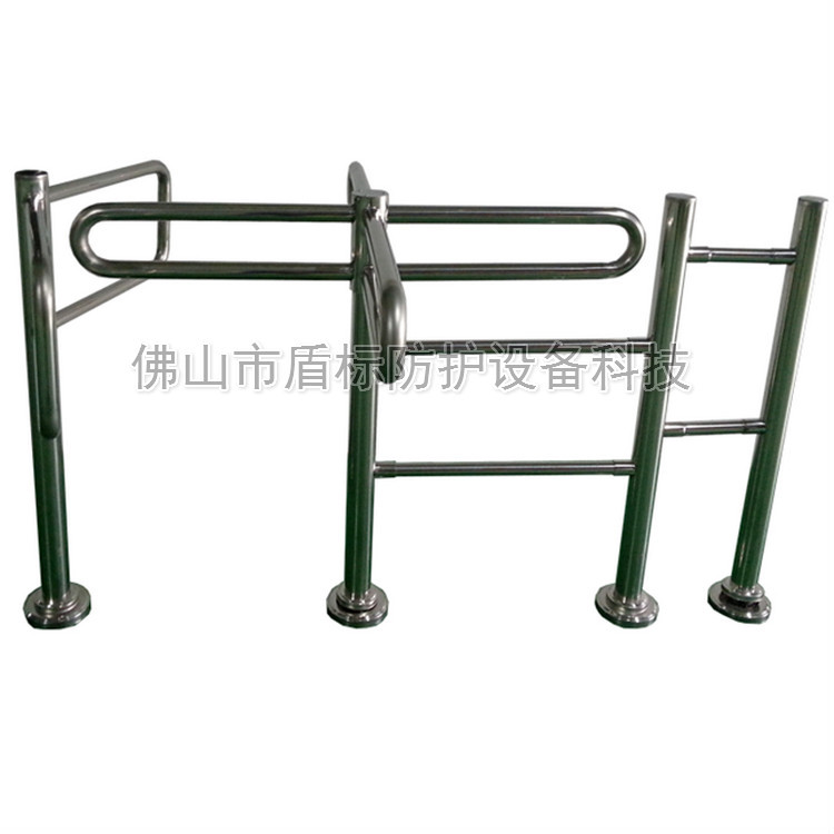 超市进出口通行导向门不锈钢护栏单向转向闸机逆时针滚匝挡臂机子