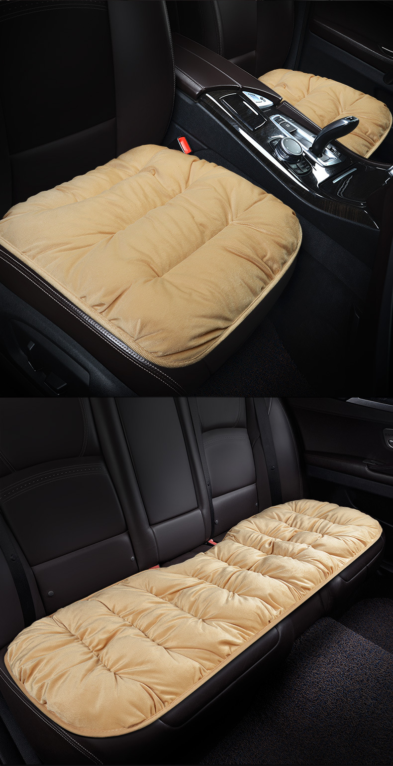 Daifa car cushion winter plush seat cushion thickened rear row Universal New Single piece square cushion feather velvet seat cushion